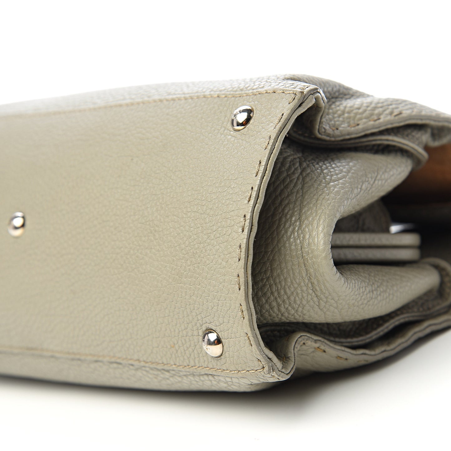 Calfskin Romano Selleria Tote Grey