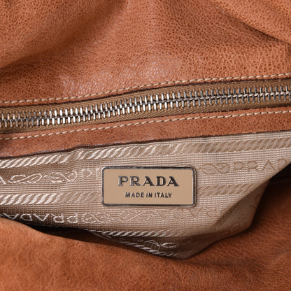 Prada Cervo Antik Easy A Foldover Pushlock Flap Shoulder Bag Cammello 5 of 6