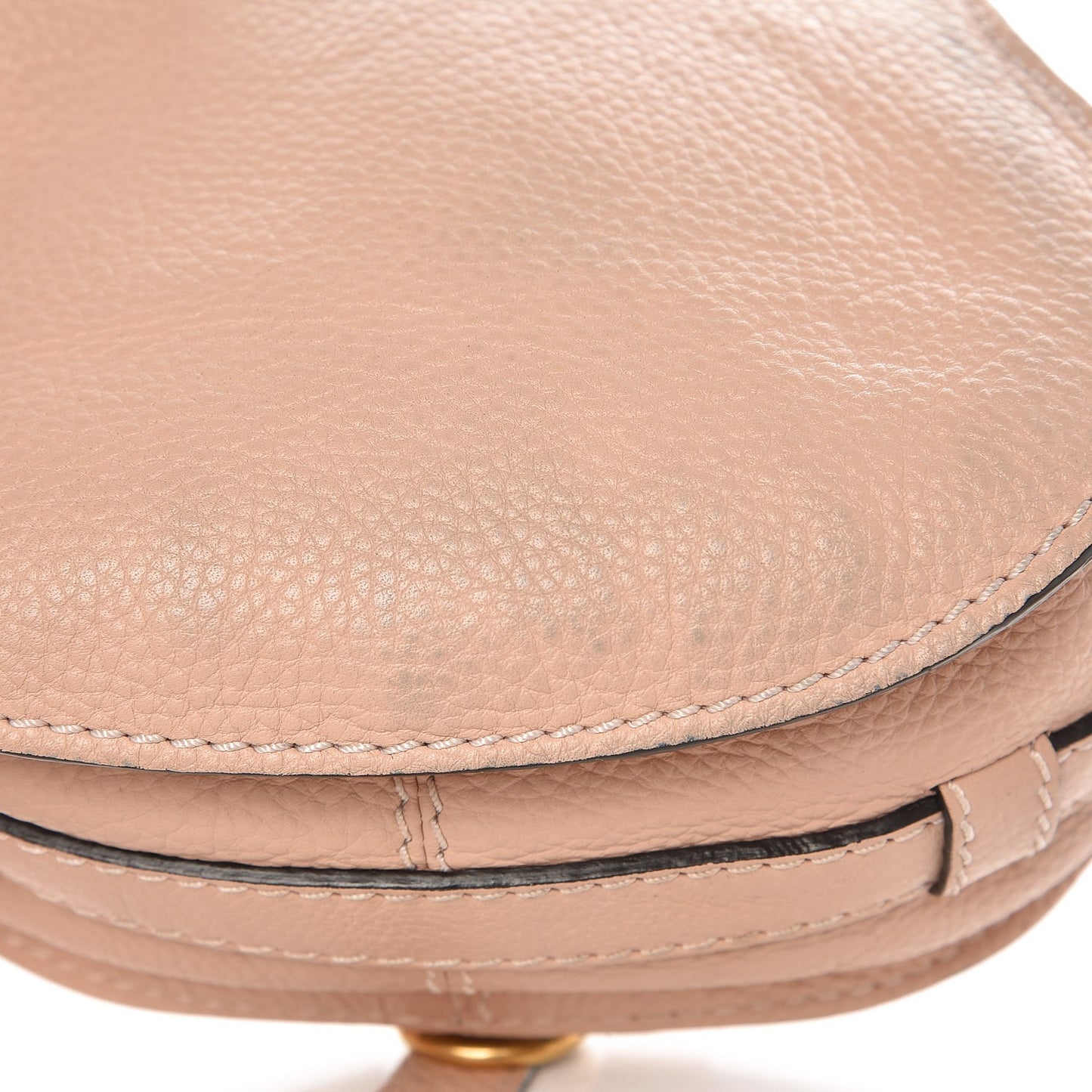 Calfskin Mini Marcie Round Crossbody Bag Blush Nude