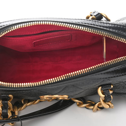 Chanel Shiny Lambskin Quilted Small Fashion Therapy Bowling Bag Black 5 of 11