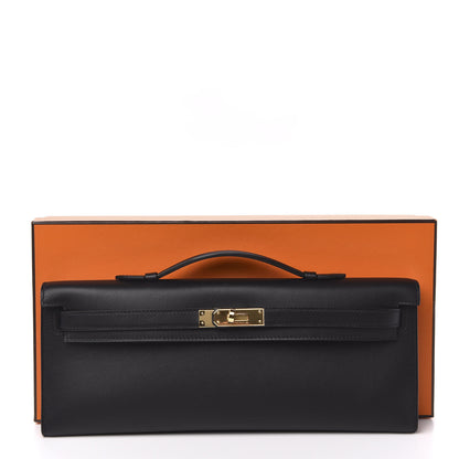 Hermes Swift Kelly Cut Clutch Pochette Black 9 of 9