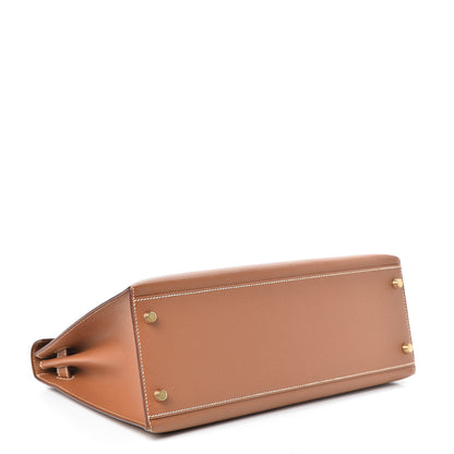 Hermes Courchevel Kelly Sellier 32 Gold 5 of 41
