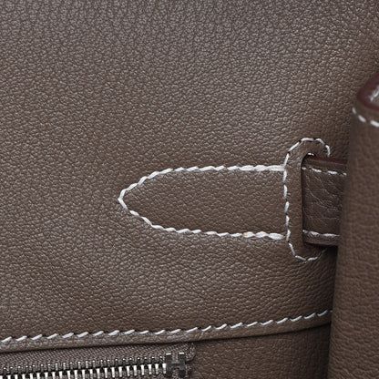 Hermes Taurillon Clemence Birkin 35 Etoupe 11 of 30