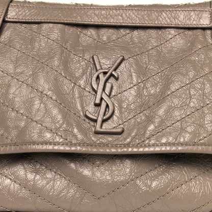 Saint Laurent Crinkled Calfskin Matelasse Monogram Medium Niki Chain Satchel 8 of 13