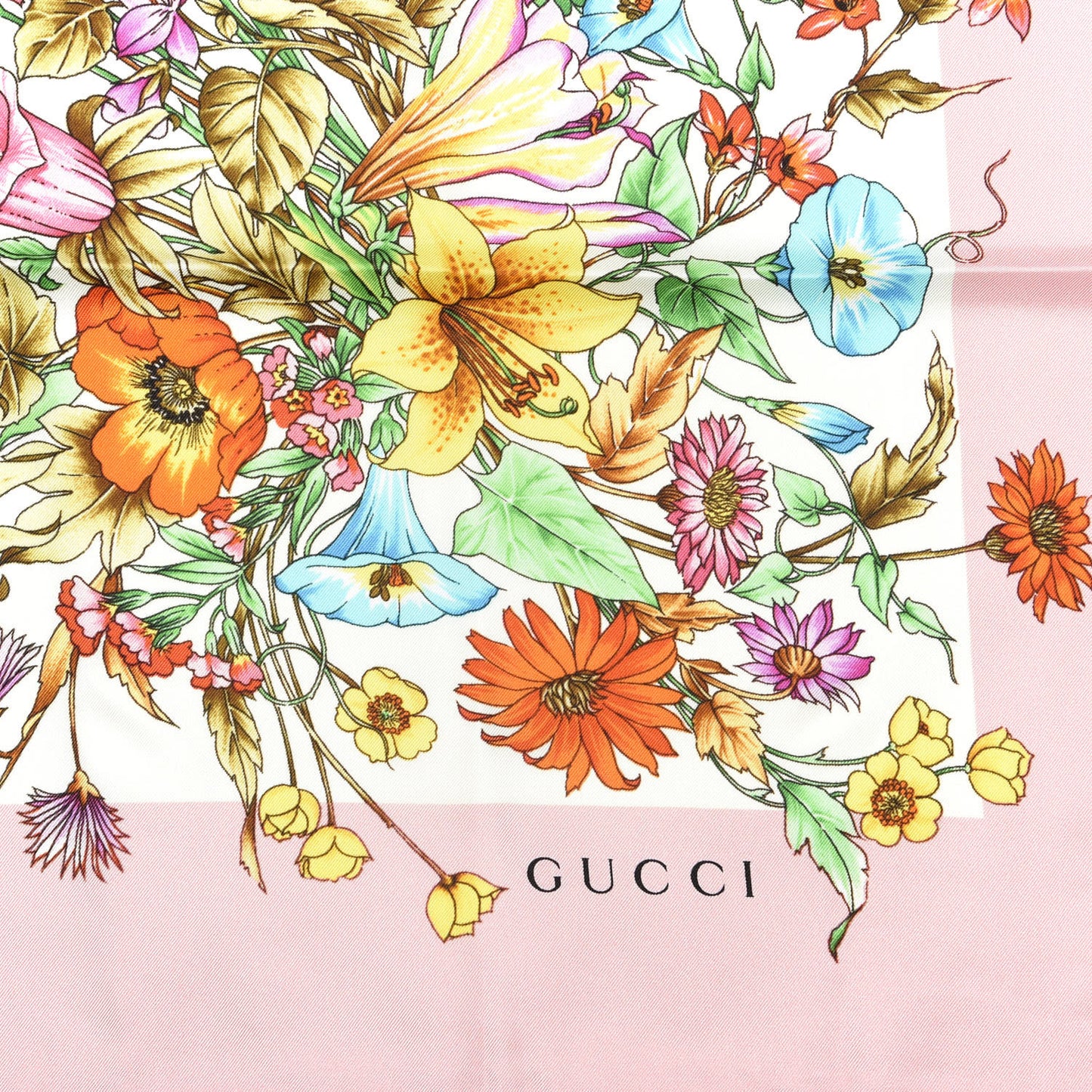 Silk Floral Scarf Multicolor