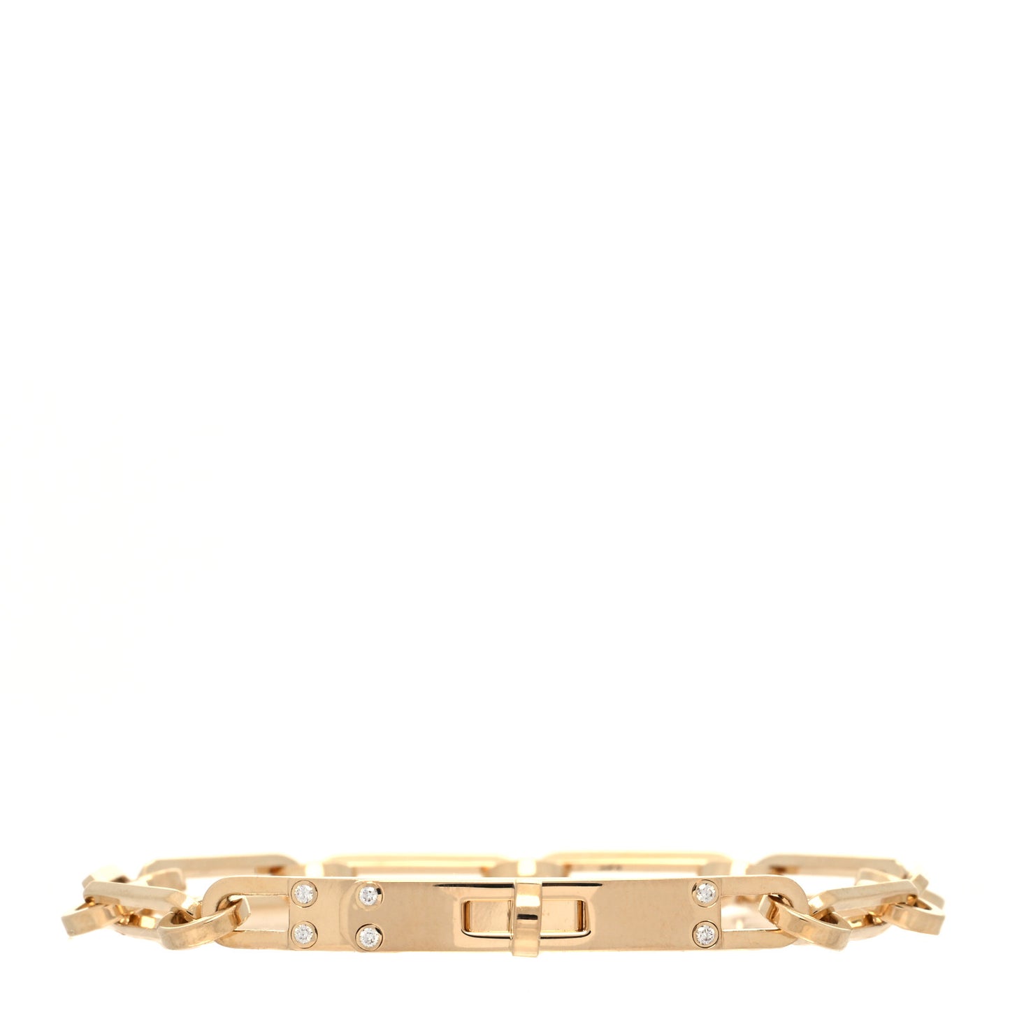 18K Yellow Gold Diamond PM Kelly Chaine Bracelet XS