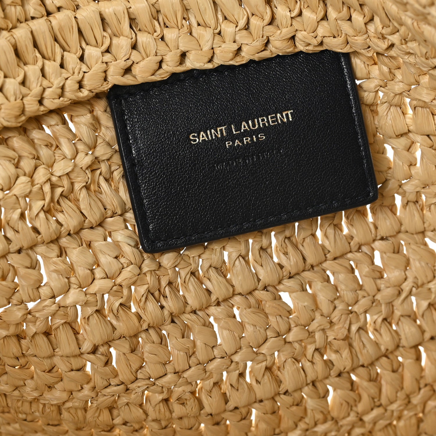 Saint Laurent Raffia Rive Gauche Tote Natural 6 of 10