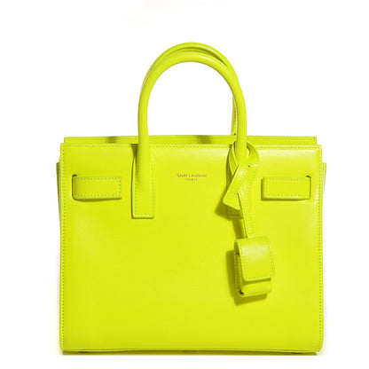 Saint Laurent Calfskin Nano Sac De Jour Neon Yellow 1 of 9