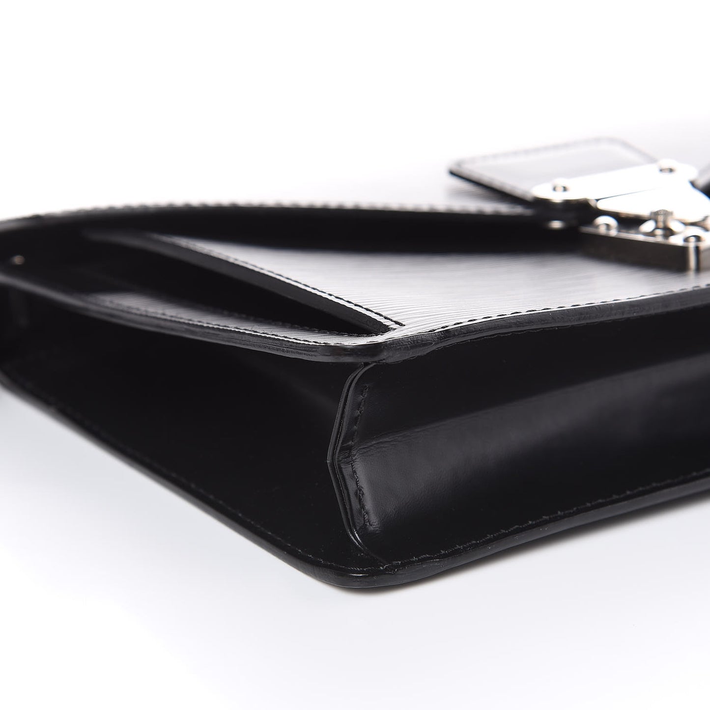 Epi Pochette Sellier Dragonne Clutch Black