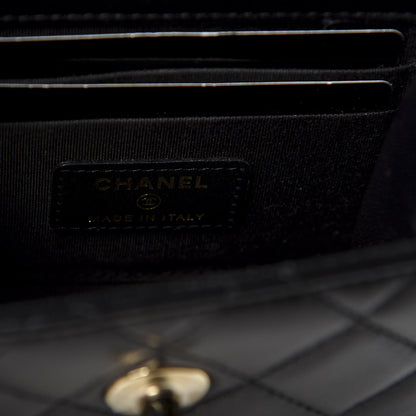 Chanel Lambskin Quilted Mini Trendy CC Chain Wallet Black 7 of 12