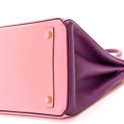 Hermes Epsom Horseshoe Birkin 30 Rose Confetti Anemone 10 of 12