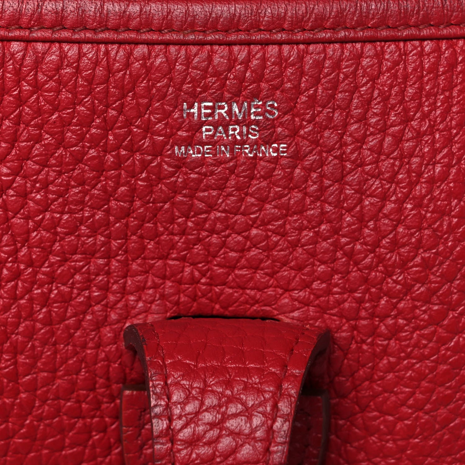 Hermes Taurillon Clemence Evelyne III PM Rouge Garance 5 of 21