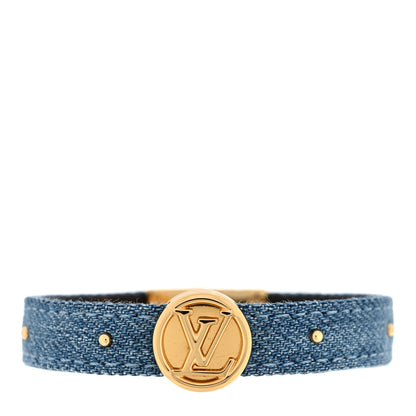 Louis Vuitton Monogram LV Circle Reversible Bracelet 17 Denim 1 of 8