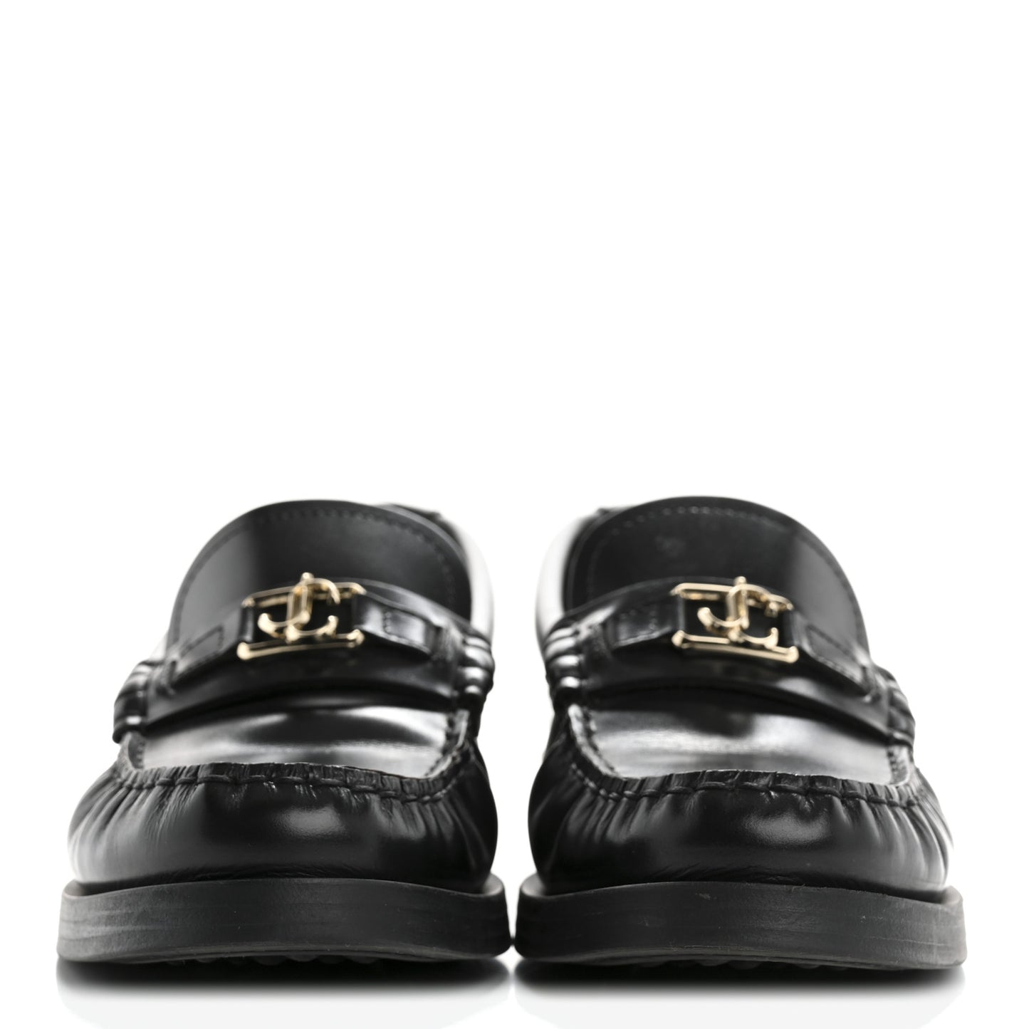 Box Calfskin Addie Loafers 36.5 Black