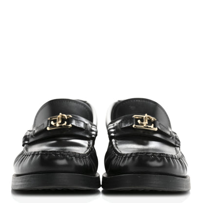 Jimmy Choo Box Calfskin Addie Loafers 36.5 Black 3 of 11