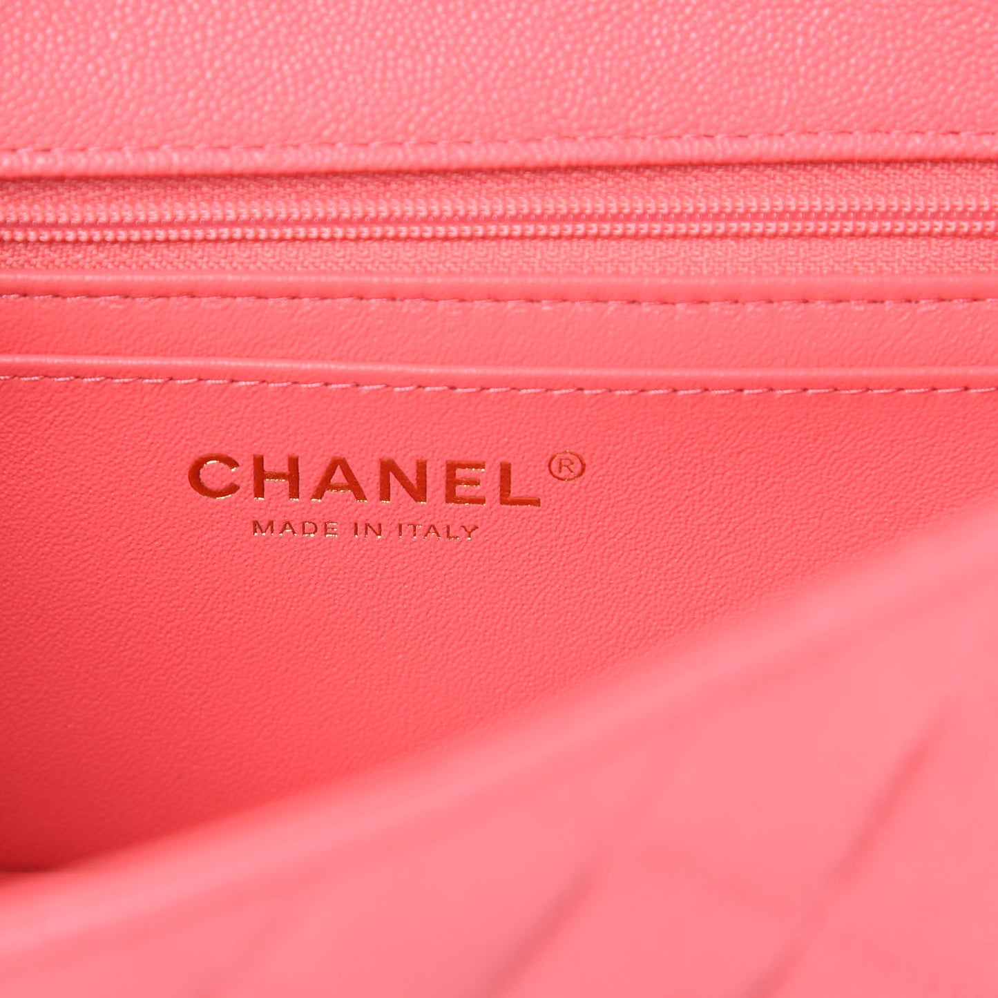 Caviar Quilted Mini Top Handle Rectangular Flap Pink