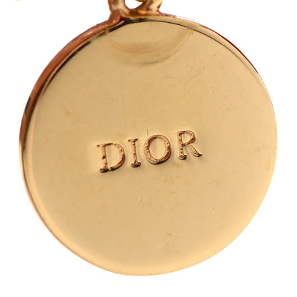 Christian Dior Pearl Logo Tribal Earrings Gold Black 5 of 5