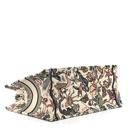 Christian Dior Canvas Embroidered Animaux Fantastiques Medium Book Tote Multicolor 4 of 10