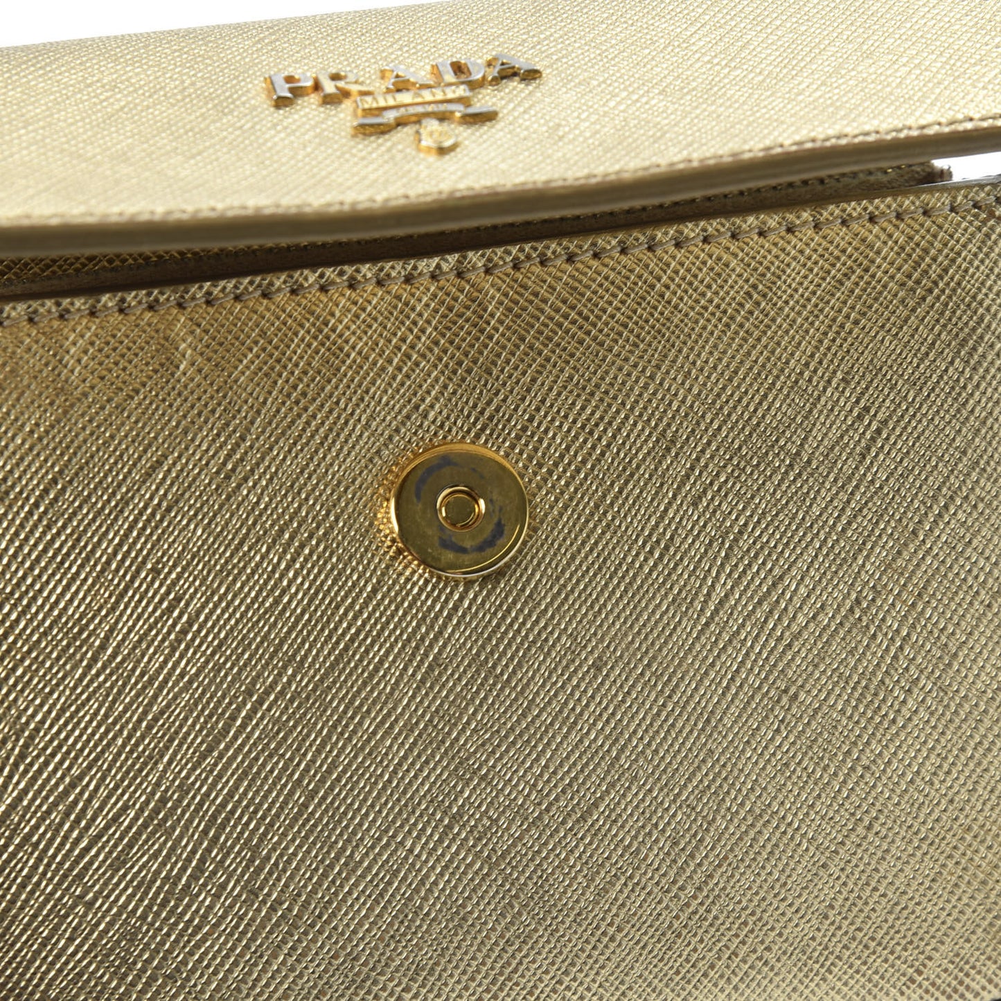 Saffiano Box Clutch Platino