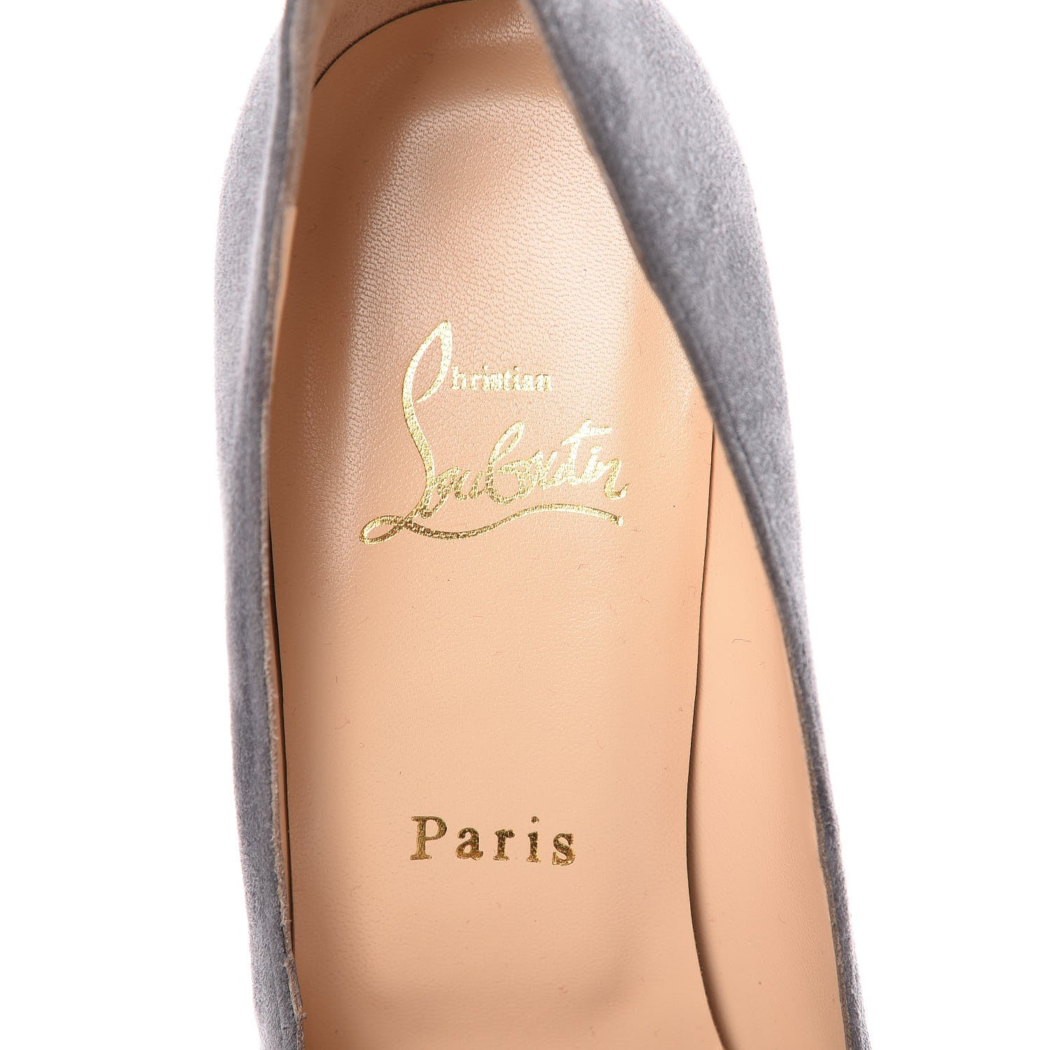 Christian Louboutin Suede Palais Royal Trepointe 140 Pumps 39 Grey 7 of 8