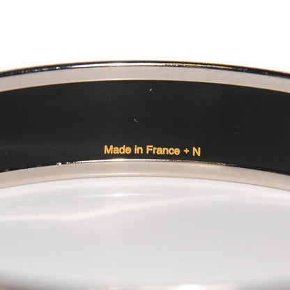 Hermes Enamel Printed Caleche Medium Bracelet 70 White 3 of 4