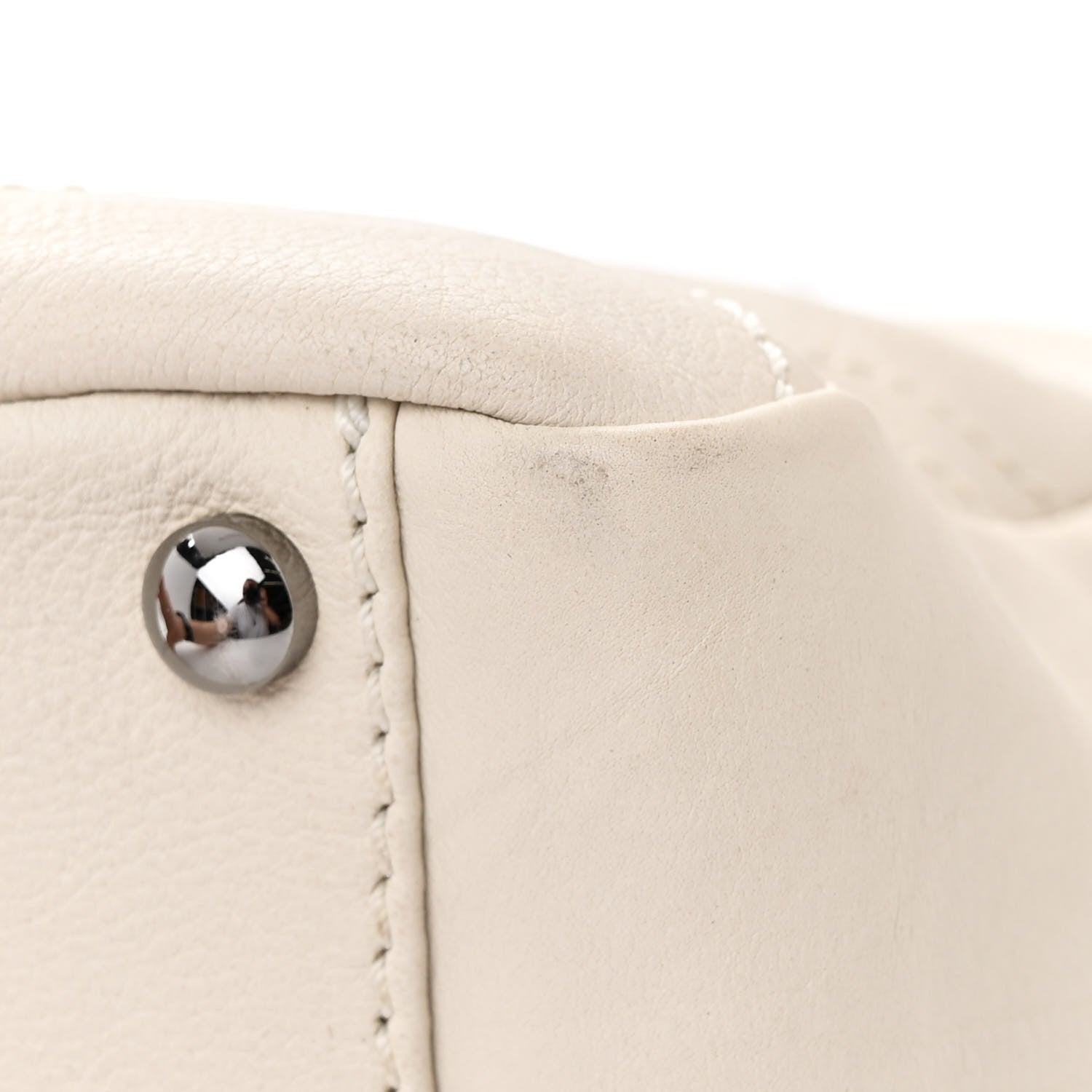 Chanel Calfskin Small Diamond Stitch Tote White 11 of 12