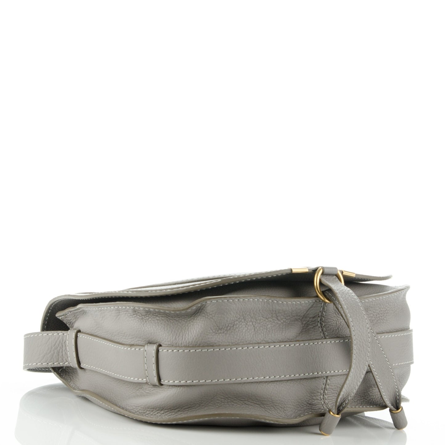 Calfskin Medium Marcie Round Crossbody Bag Cashmere Grey