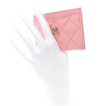 Chanel Caviar Quilted Card Holder Pink 2 of 8