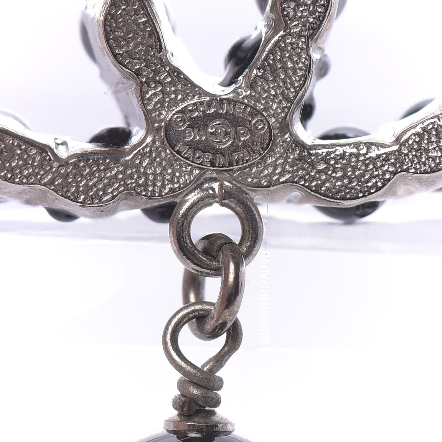Chanel Pearl Beaded Drop Brooch Black 4 of 5