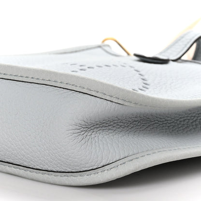 Hermes Taurillon Clemence Amazone Evelyne TPM Bleu Pale Nata 9 of 9