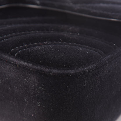 Gucci Velvet Matelasse Mini GG Marmont Shoulder Bag Black 10 of 17