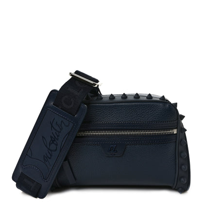 Christian Louboutin Empire Calfskin Gomme Spikes Loubitown Crossbody Loubi Navy 1 of 9