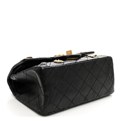 Chanel Aged Calfskin Lucky Charms 2.55 Reissue 224 Flap Black 4 of 11