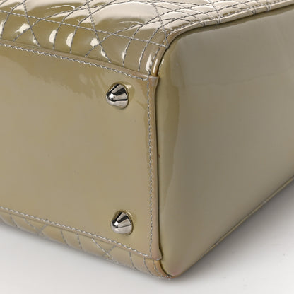 Christian Dior Patent Cannage Large Lady Dior Grey 8 of 11