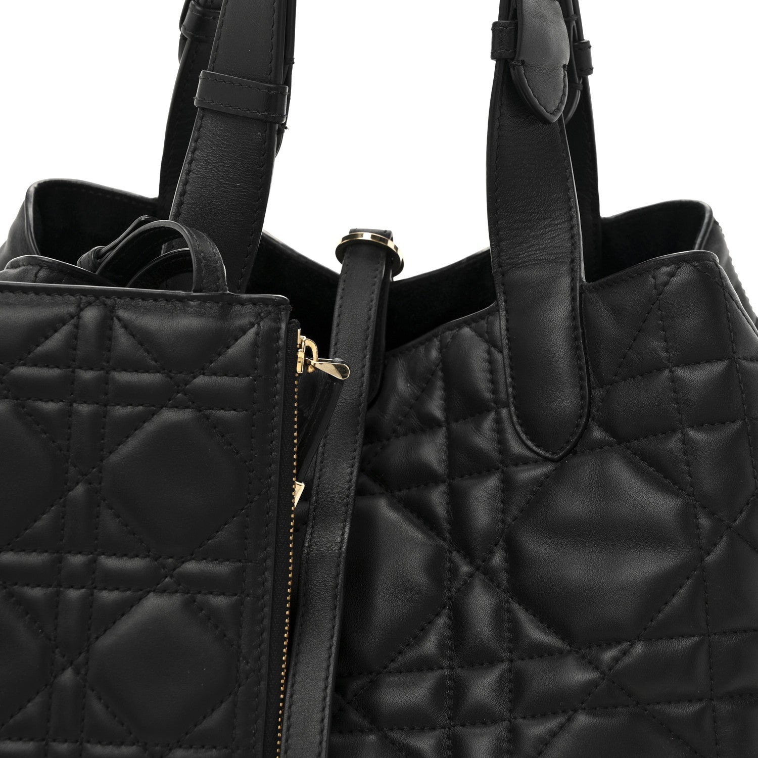 Christian Dior Calfskin Macrocannage Medium Toujours Black 9 of 11