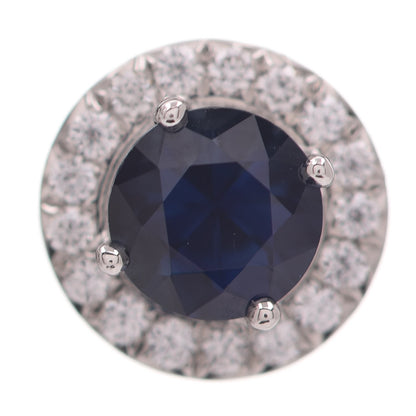 Tiffany Platinum Diamond Sapphire Soleste Earrings 10 of 13