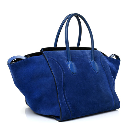 Celine Suede Medium Phantom Luggage Colbalt Blue 2 of 34