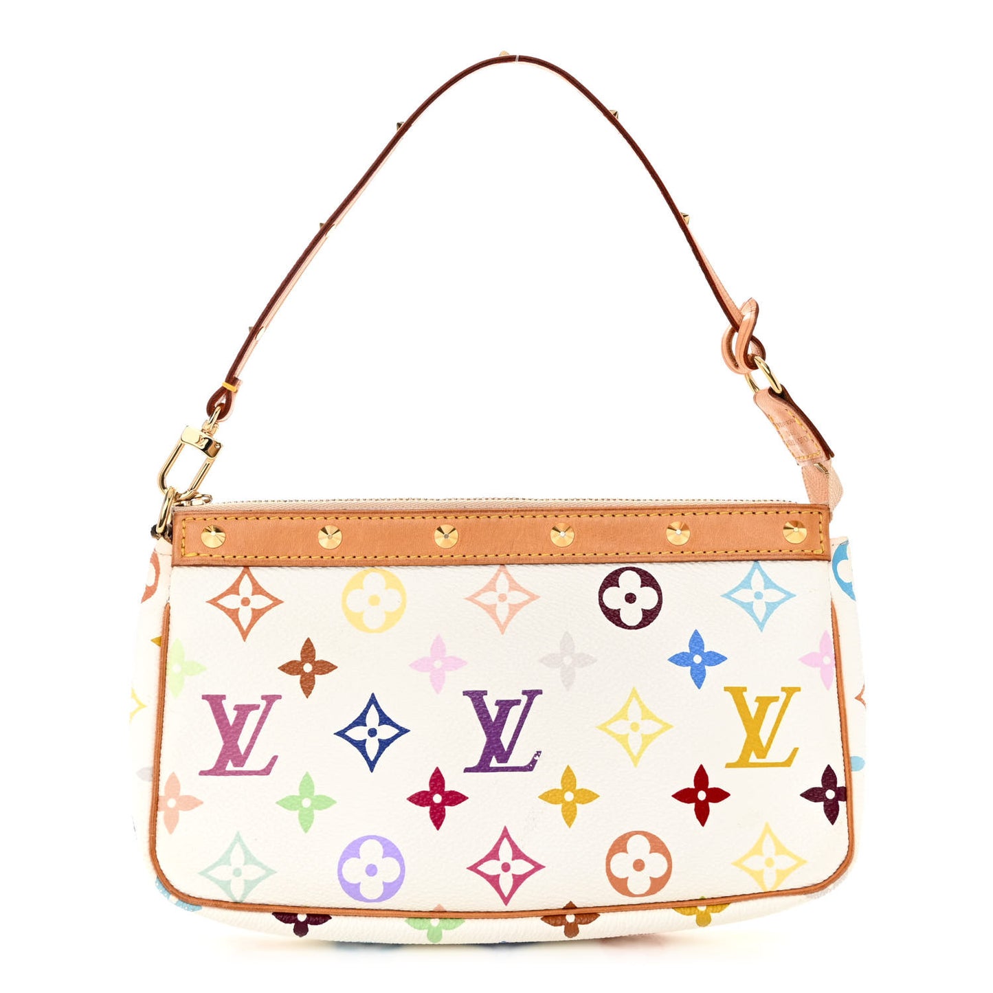 Monogram Multicolor Pochette Accessories White