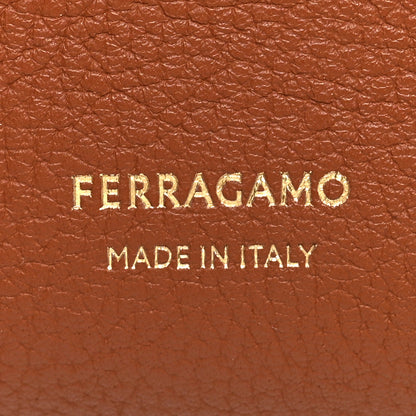 Salvatore Ferragamo Grained Calfskin V Hobo Cognac 7 of 10