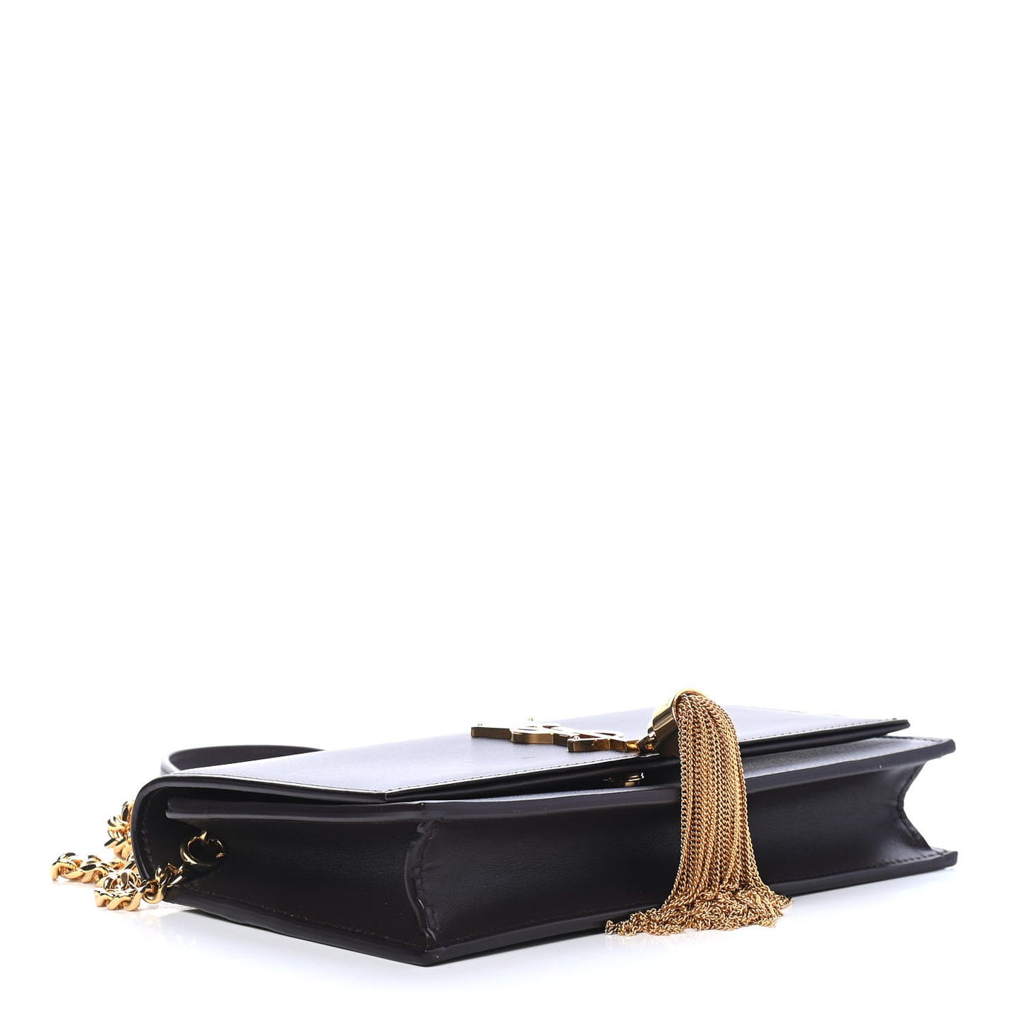 Smooth Calfskin Classic Monogram Kate Tassel Chain Wallet Amaranto