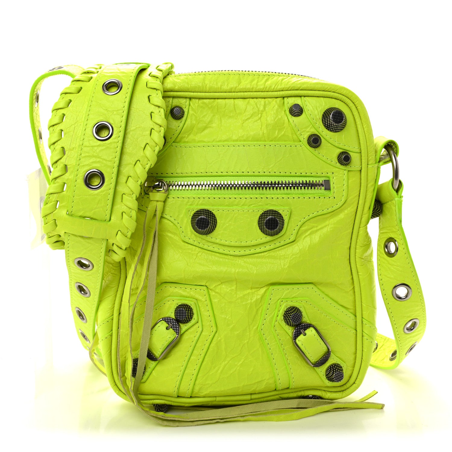 Balenciaga Agneau Arena Le Cagole Crossbody Bag Fluo Yellow 1 of 11