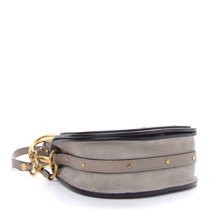 Chloe Calfskin Suede Small Nile Bracelet Bag Motty Grey 4 of 8