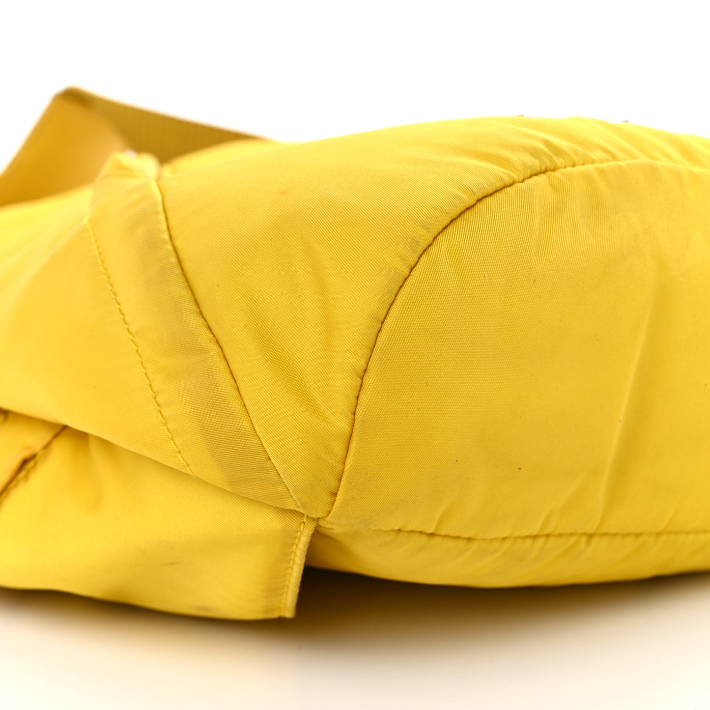 Re-Nylon Vitello Metal Triangle Logo Sling Backpack Giallo