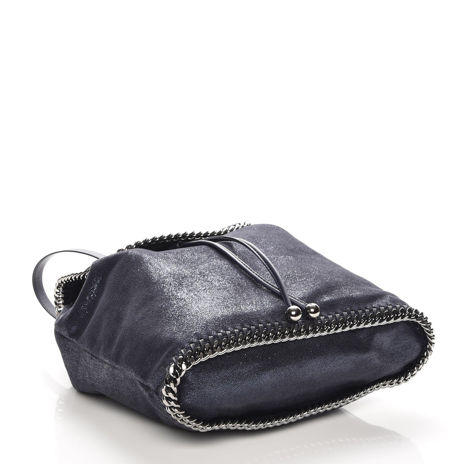 Stella McCartney Shaggy Deer Falabella Backpack Metallic Blue 4 of 7