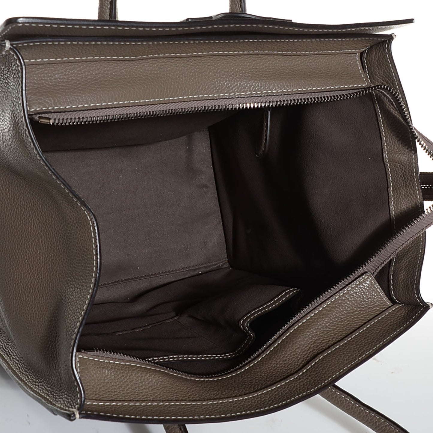 Drummed Calfskin Mini Luggage Souris
