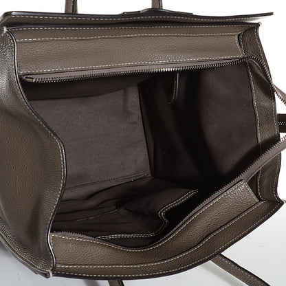 Celine Drummed Calfskin Mini Luggage Souris 5 of 8