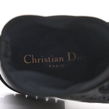 Christian Dior Calfskin Tartan D-Order Low Boot 36.5 Black White 7 of 8