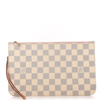 Louis Vuitton Damier Azur Neverfull MM GM Pochette Rose Ballerine 1 of 16