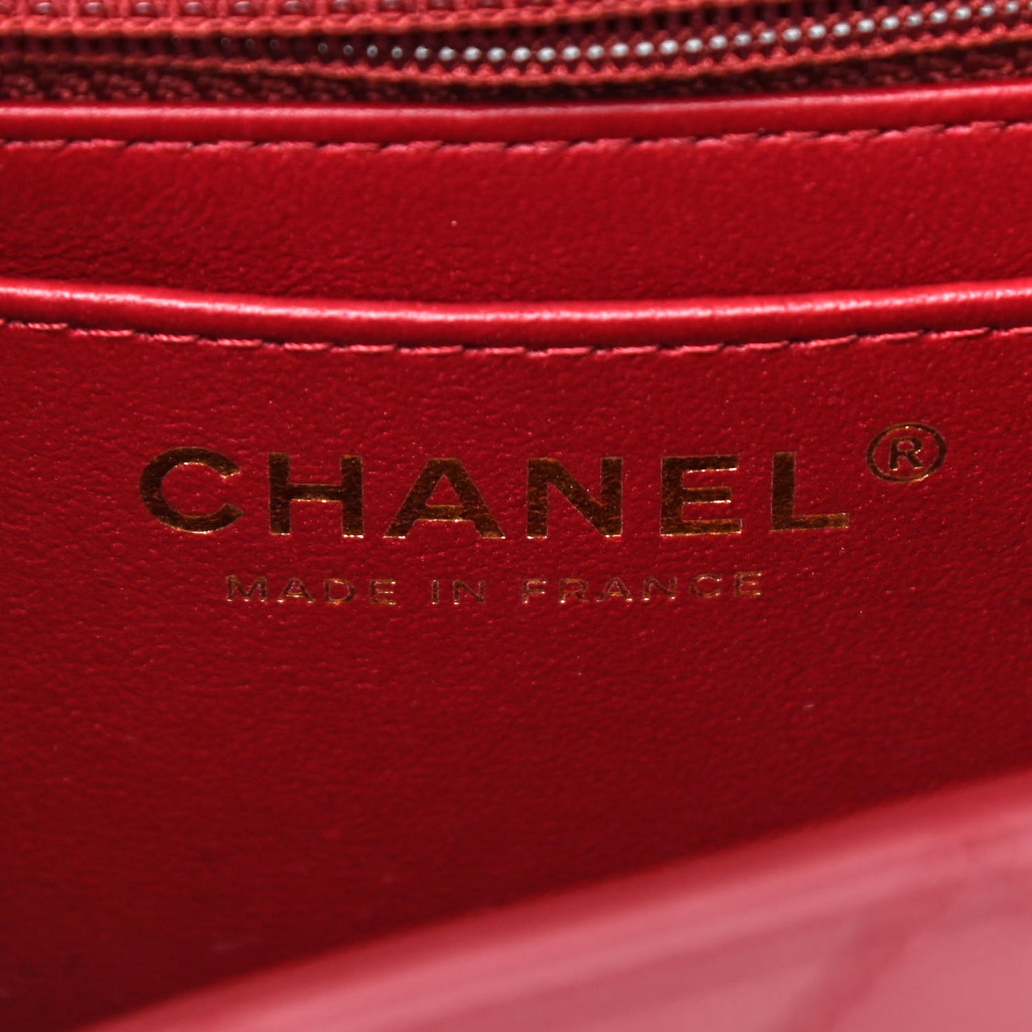 Lambskin Quilted Mini Rectangular Flap Burgundy