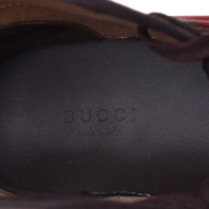 Gucci GG Monogram Web Womens High Top Sneakers 38 Brown 9 of 10